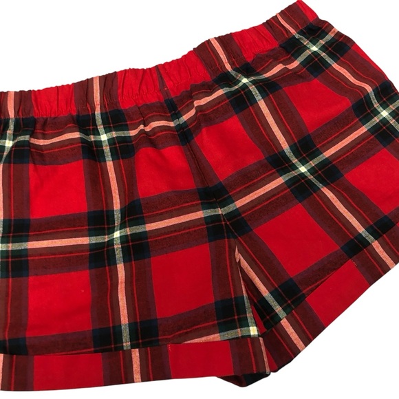 Plaid Lightweight Flannel Womens Pajama Shorts, Sz Large, New. - Picture 2 of 7